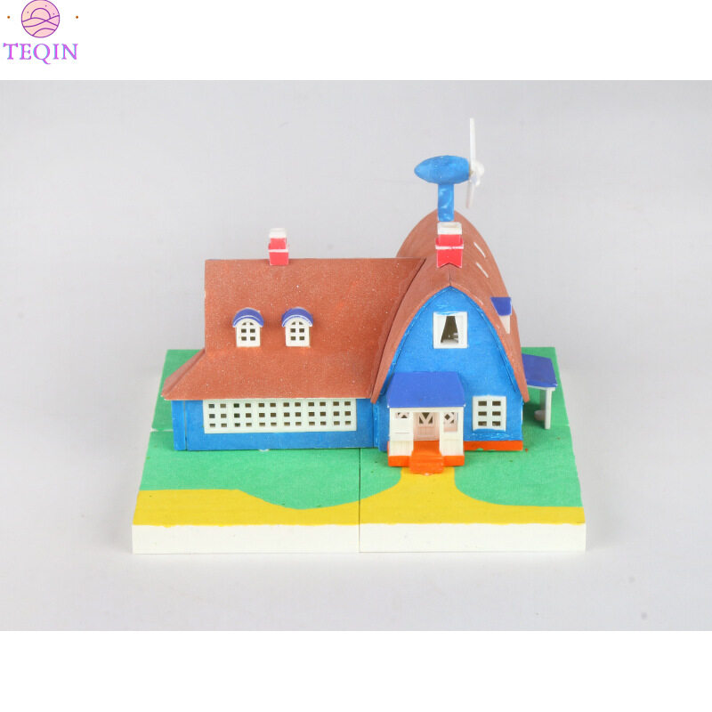 TEQIN IN stock Children 3D Puzzle House Kit DIY Painting Assembly Building