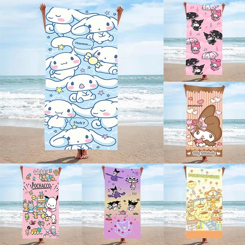 Phim hoạt hình cinnmoroll cát thấm mồ hôi khăn khăn thể thao chạy nhanh khô My Melody kuromi khăn lau mồ hôi mùa hè