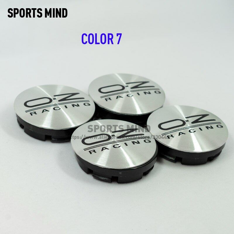 Laifu 4 cái/lốc 7 màu 56mm oz nắp chụp trục bánh xe đua xe ô tô huy hiệu nhãn dán biểu tượng đề can nắp chống bụi bánh xe logo huy hiệu