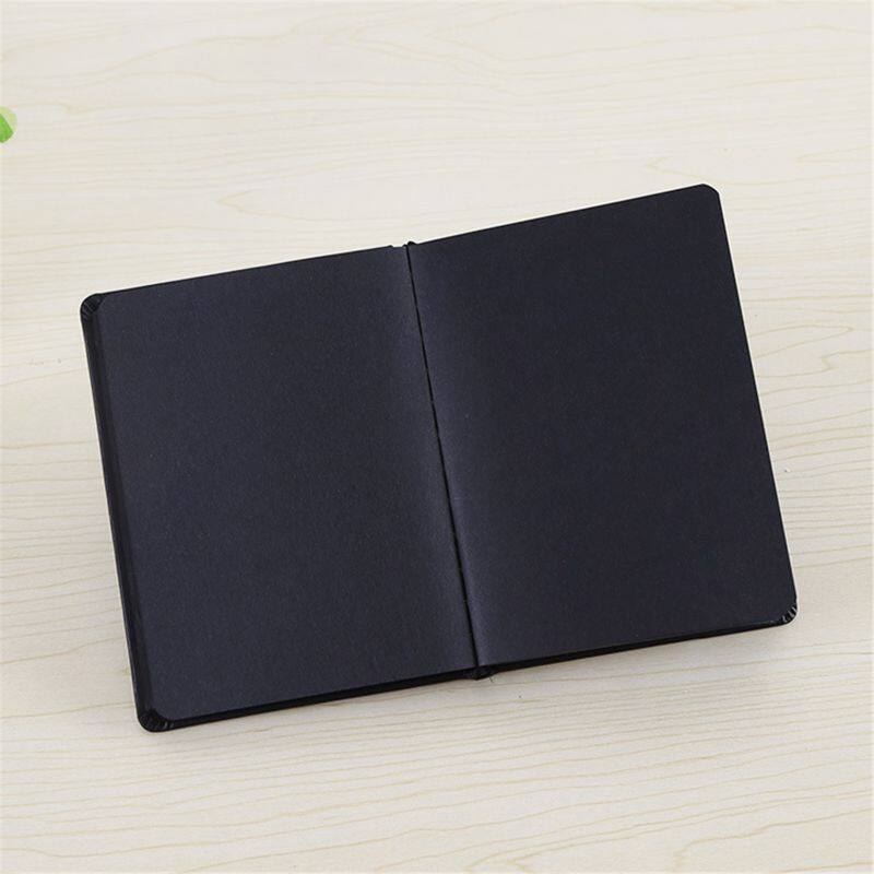 All Black Paper Blank Inner Page Portable All Pocket Notebook Sketchbook