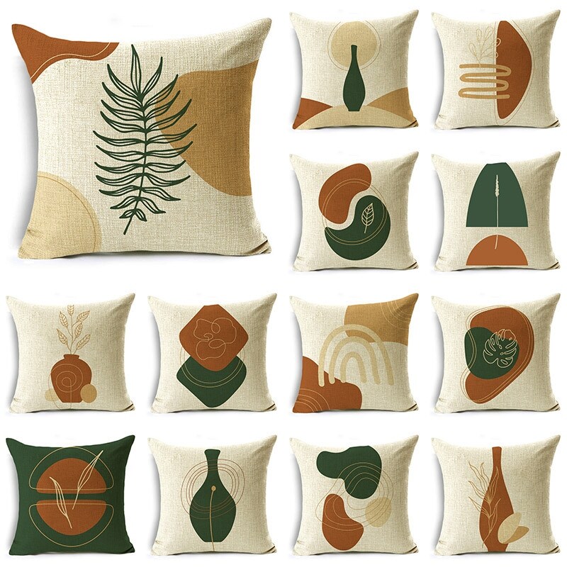 {Car cushion} Bắc Âu Ins Phong Cách Morandi Màu Phòng Khách Sofa Gối Đệm Bao Gồm Xe Văn Phòng Trở Lại Gối Bìa 40x4 0Cm/45x4 5Cm/50x50cm