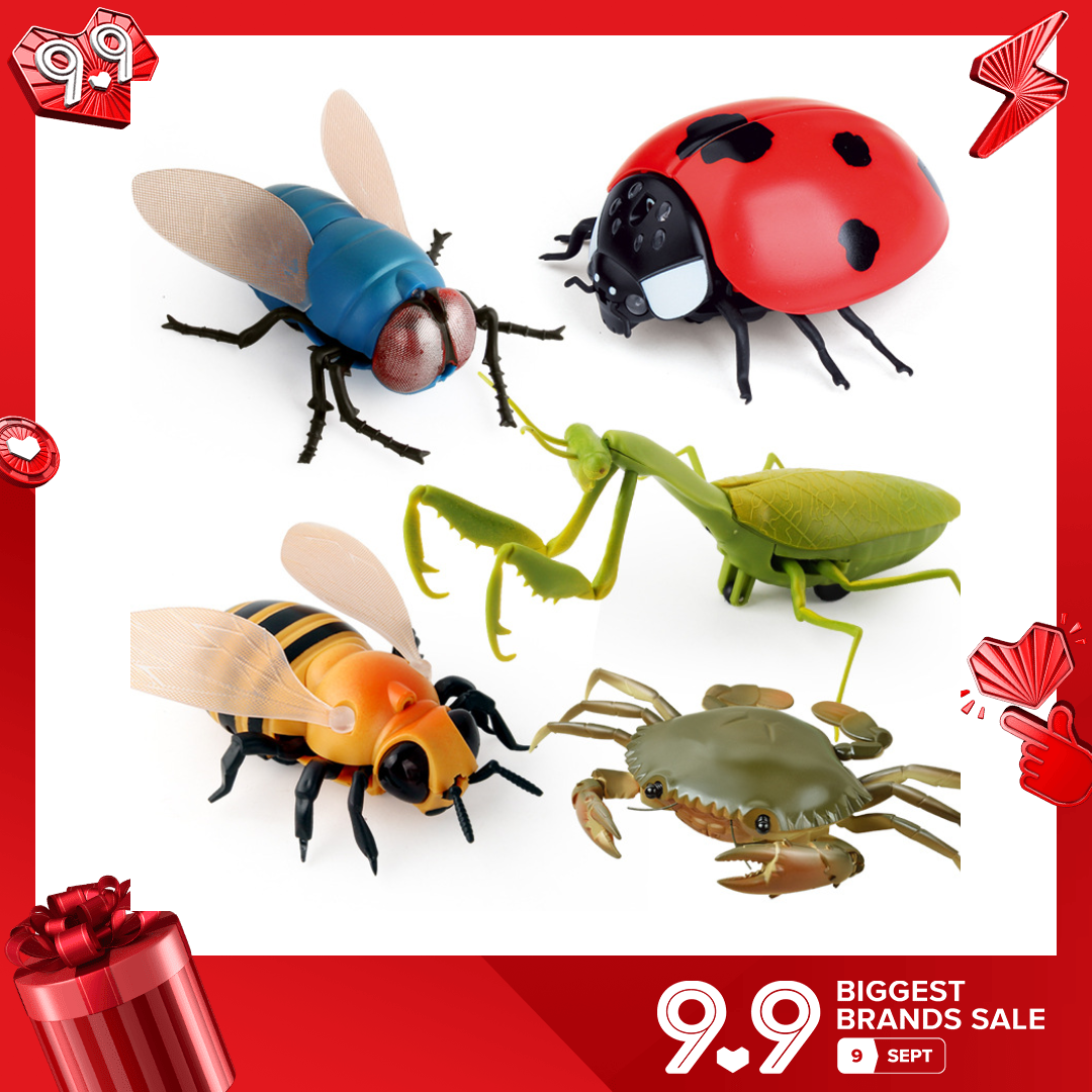 Điều khiển từ xa hồng ngoại động vật đồ chơi côn trùng nhện mô phỏng ong bay cua Bọ Ngựa Bọ Ngựa Robot Điện Đồ chơi Halloween prank côn trùng đồ chơi trẻ em