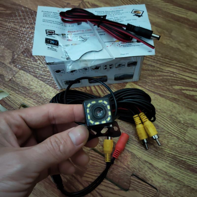 Camera ccd hd chống nước cho ô tô xe hơi 12 led