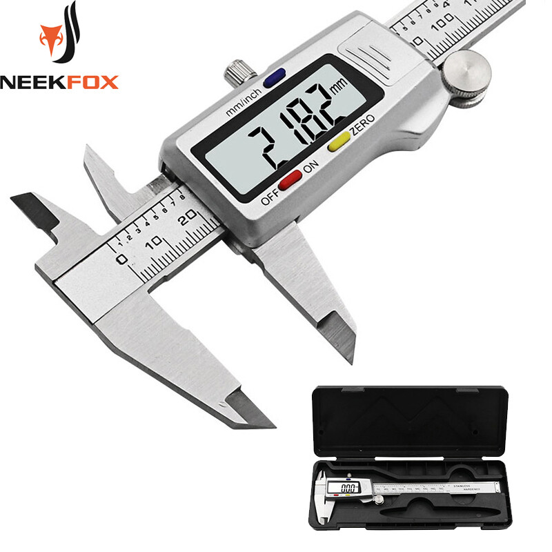 Thước Cặp Bằng Thép Không Gỉ/Nhựa Mới, Điện Tử Vernier Caliper, Điện Tử Kỹ Thuật Số Calipers Micromet Công Cụ Đo Lường