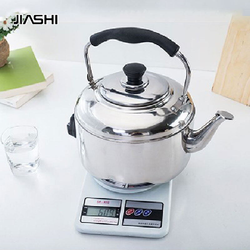 Ấm đun nước điện dày jiashi ấm đun nước gia dụng ấm đun nước điện dung tích lớn bằng thép không gỉ ấm trà điện nước sôi còi để chống cháy khô