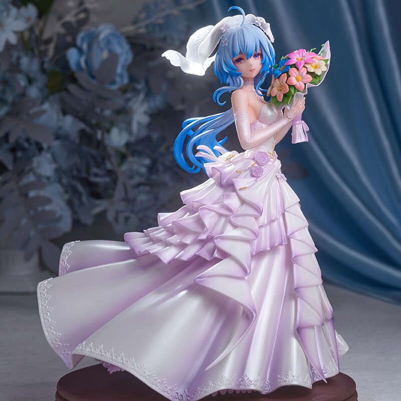 Kids Toy 25cm Genshin Impact Anime Figure Ganyu Wedding Dress Action Figure Collection Model Doll Toys Child Kid Gifts