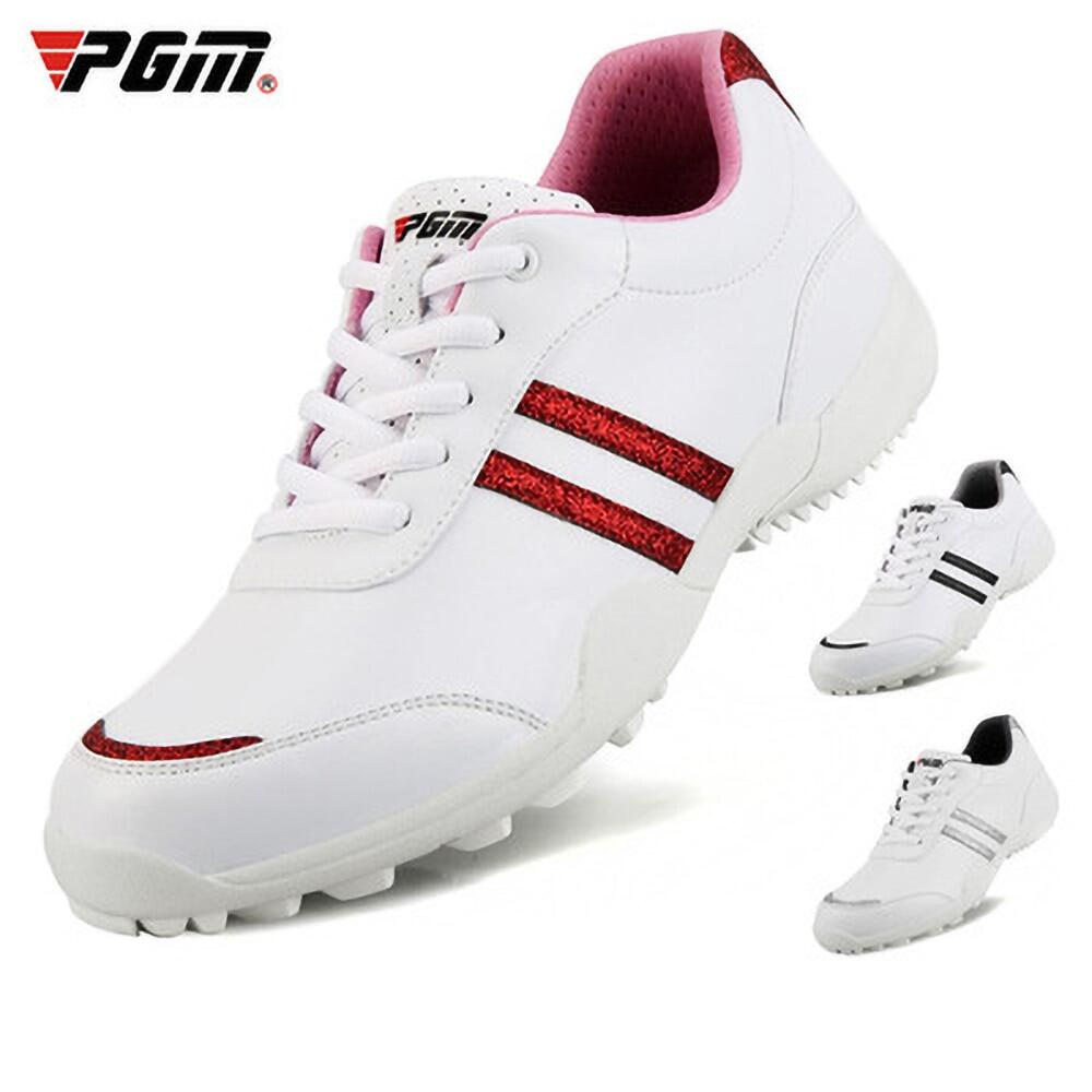 PGM Golf Shoes Women Anti-slip Breathable Golf Sneakers Ladies Super Fiber Waterproof Shoe Outdoor Sports Leisure Trainers