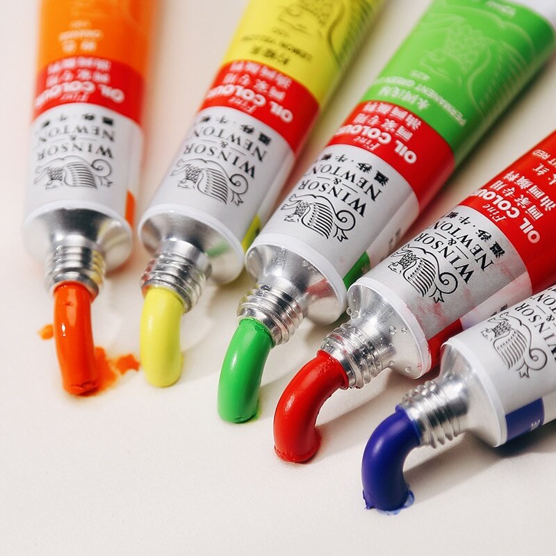Winsor & newton professional oil paints 12/18/24 colors 12 ml oil colors tube for artists canvas pigment art supplies painting set