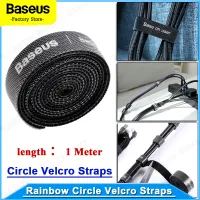 Baseus Rainbow Circle Velcro Straps 1M 3M Cable Organizer USB Cable Winder Cable Clip Office Desktop Management For iPhone IP /Micro Usb /Type C