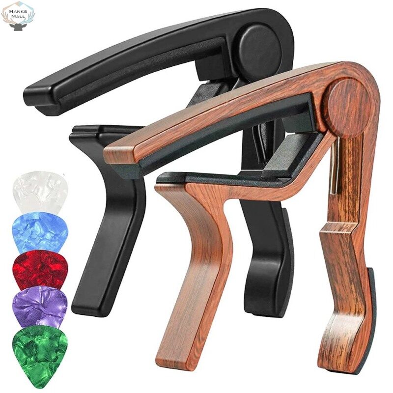 Hk bộ capo guitar điện acoustic với 5 miếng gảy 2 chiếc capo guitar phụ kiện nhạc cụ