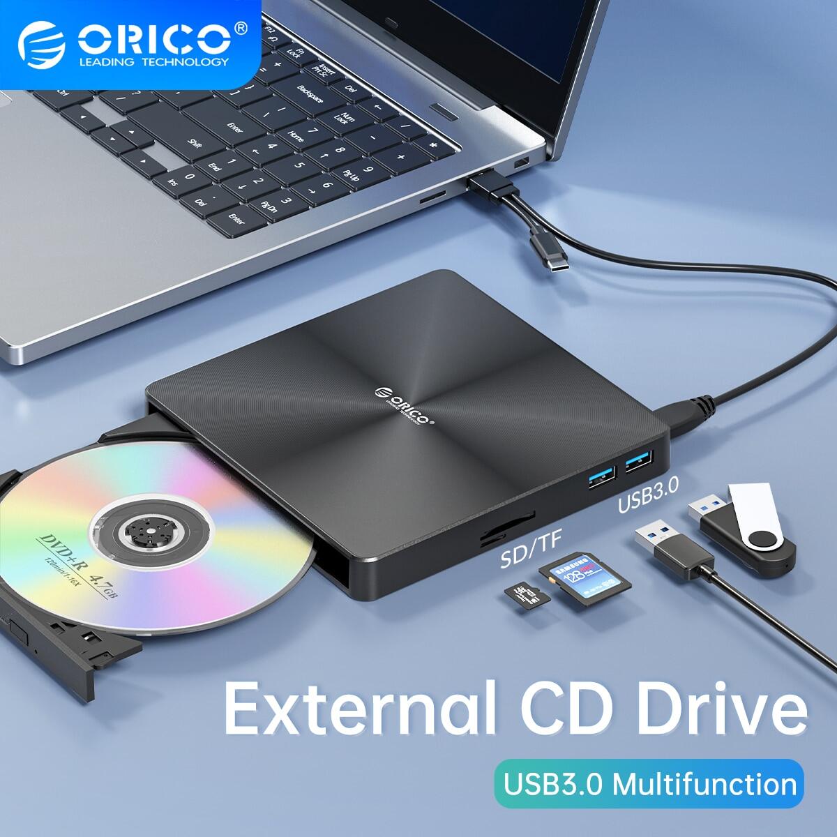 ORICO USB3.0 Slim Ổ Đĩa Quang Ngoài Xách Tay Đầu Ghi Ổ Đọc DVD Cho Cửa Sổ