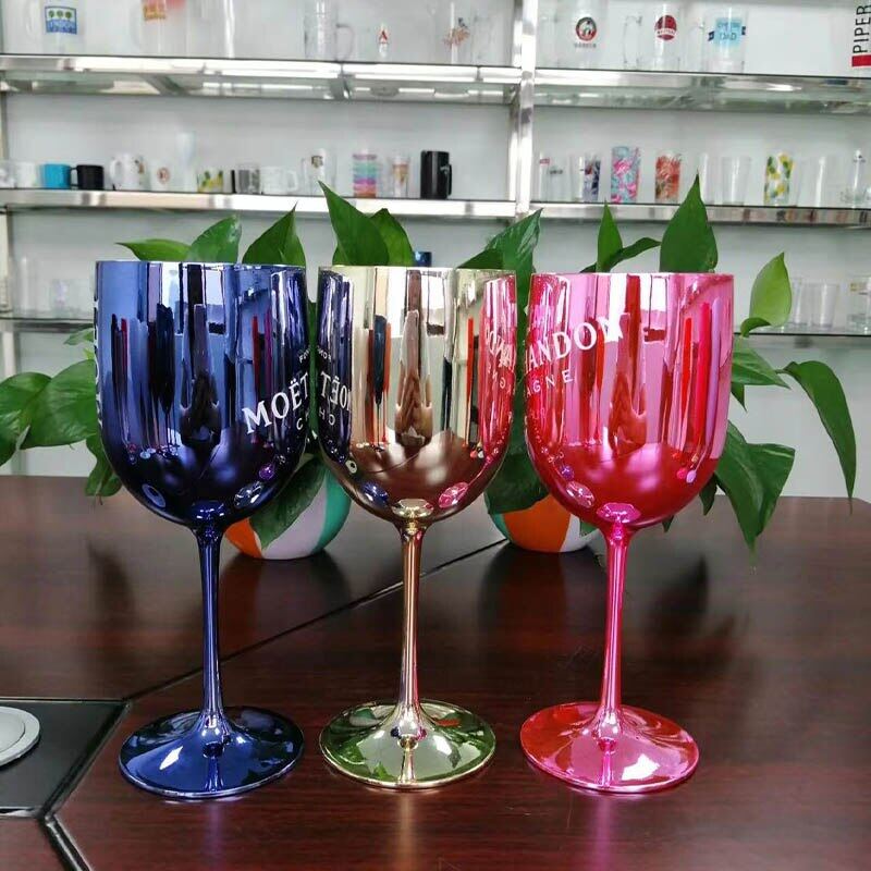 500ml Veuve Clicquot Flutes Glasses Plastic Wine Glasses Dishwasher-safe  White Acrylic Champagne Glass Transparent Wine