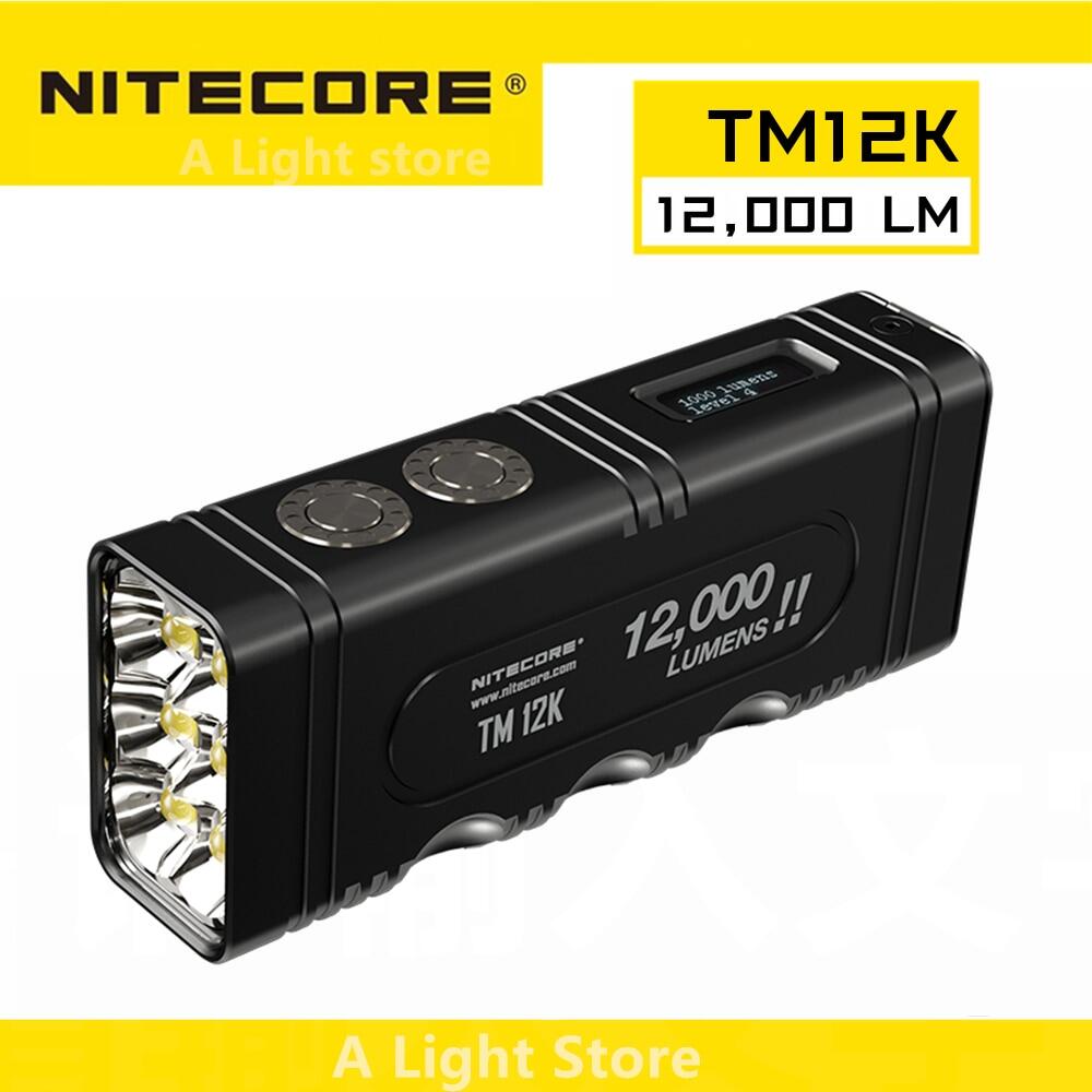 NITECORE TM12K Flashlight 12000 Lms HIGH Brightness Waterproof Hunting Torch USB-C Rechargeable Tactical Flashlight ราคา 8,456 บาท*ส่งฟรี