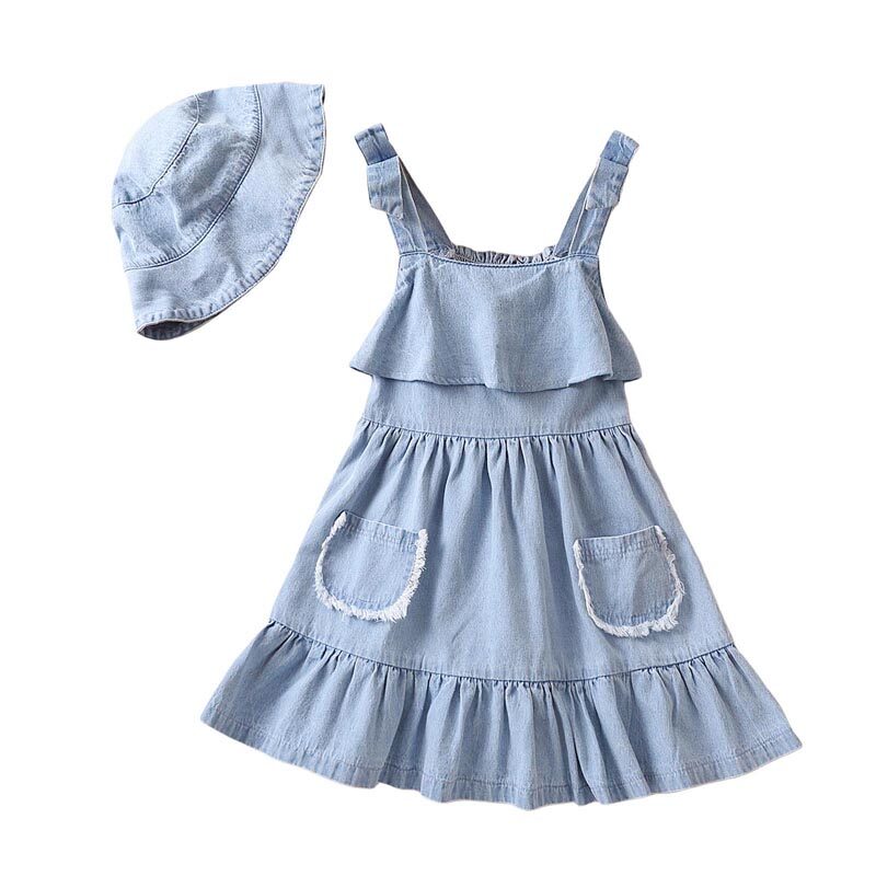 M & B Trang phục 2 món cho bé gái tại nhà trẻ em trang phục mùa hè xếp li