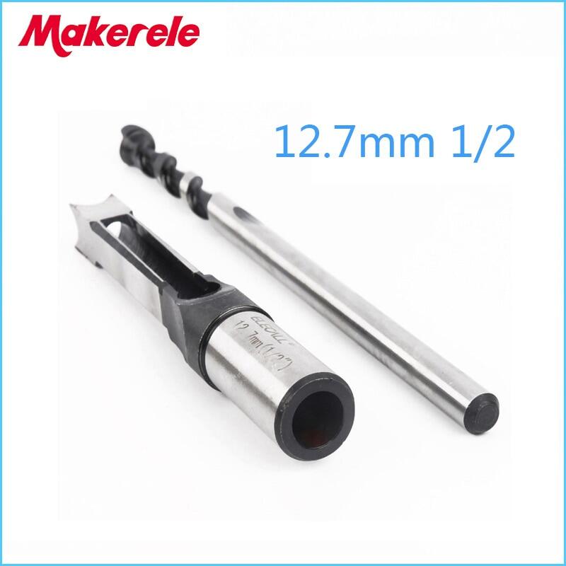 Bộ mũi khoan gỗ 12.7mm/1/2 cho mộng mộng dụng cụ làm mộc bộ mũi đục mộng lỗ vuông dụng cụ điện