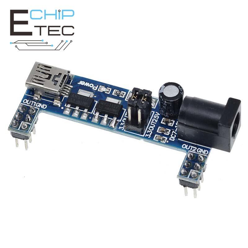 1 cái/2 cái MB102 Breadboard mô-đun điện DC 3.3V 5V cho Arduino solderless cung cấp nguồn USB mini Tương thích Breadboard MB-102