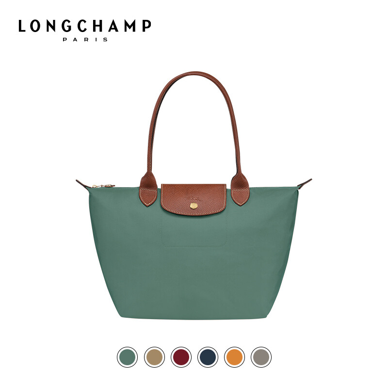 Longchamp tay cầm dài vừa Le pliage Túi nữ Túi mua sắm túi xách cột đầu hình há cảo
