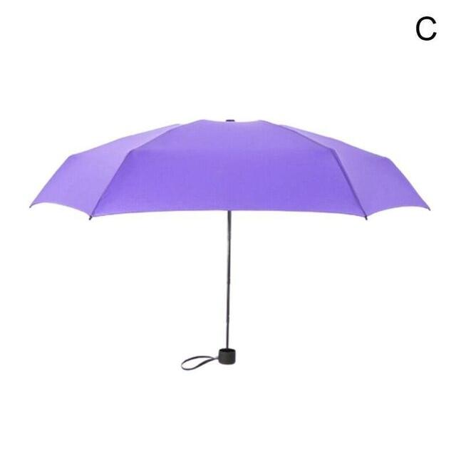 กระเป๋าร่มขนาดเล็ก,พับร่ม,Sun-Proof Wind-Proof Rain-Proof และ Uv-Proof 5พับ