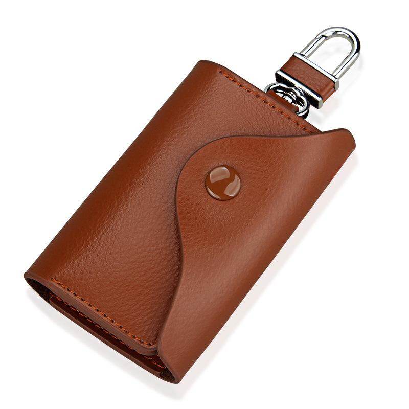 Móc chìa khóa da thật nam nữ móc treo chìa khóa Organizer Pouch bò chia ví chìa khóa xe Quản Gia Key trường hợp túi đựng thẻ nhỏ