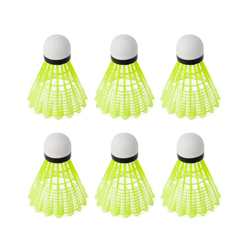 6 quả cầu lông nylon màu vàng tập thể dục tập gym, bóng cầu lông, thể thao bền