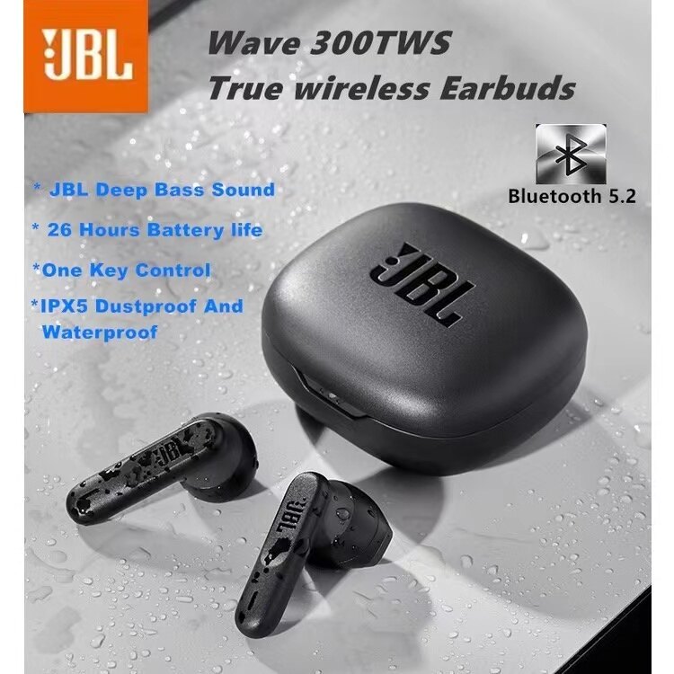 Wave jbl 300 tai nghe bluetooth không dây tai nghe thể thao kèm ốp sạc tai nghe gắn tai không dây