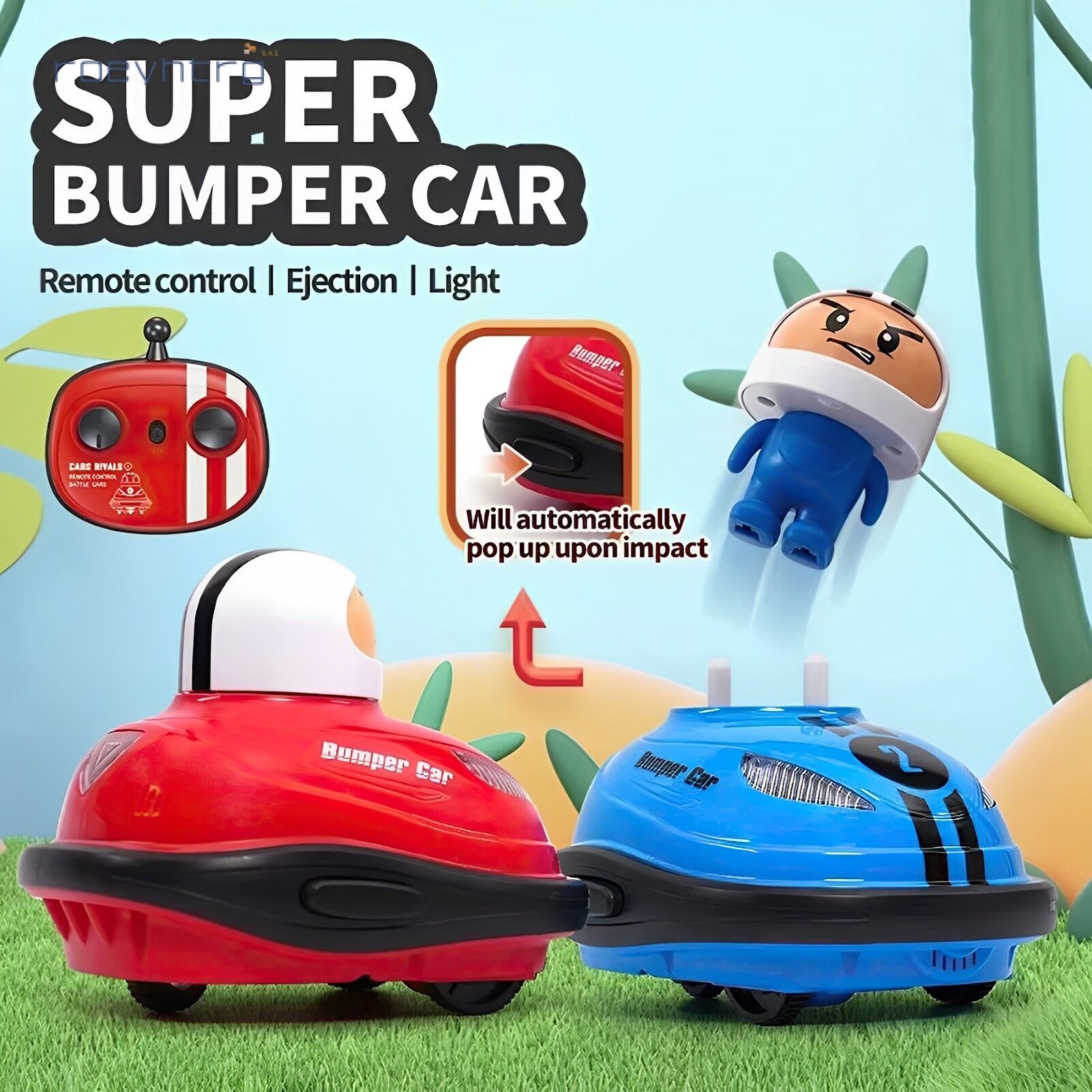 Rae 1 bộ tốc độ Bumper ô tô đồ chơi mini điều khiển từ xa ejectors xe với điều khiển từ xa