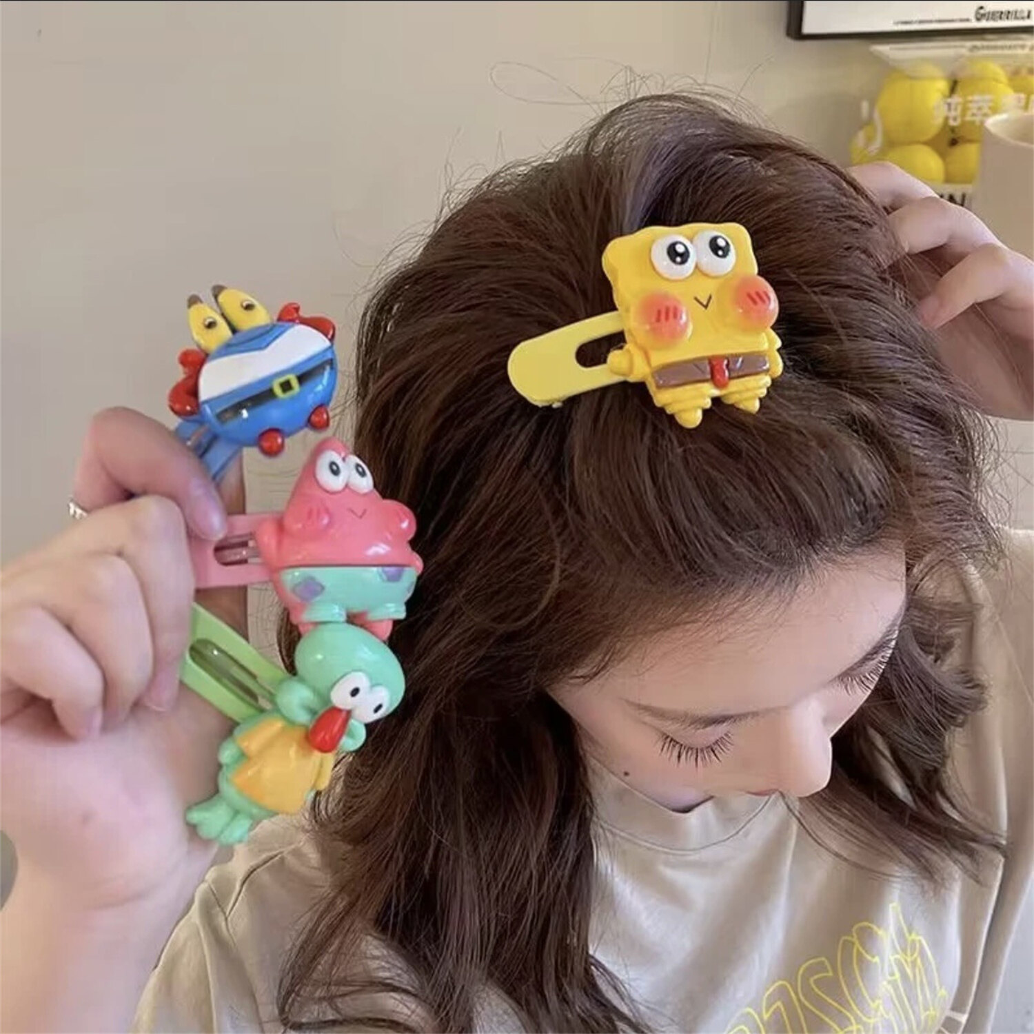 1 cái kẹp tóc nhân vật hoạt hình dễ thương bé gái Kẹp tóc trẻ em barrettes Phụ Kiện Kẹp Tóc mũ nón