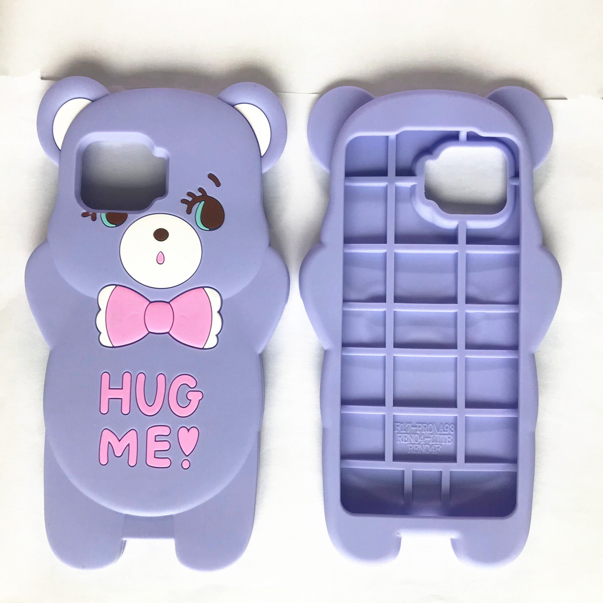 Ốp Cho OPPO A93 Ốp Silicon Mềm Hình Gấu Nơ Hoạt Hình Dễ Thương Đáng Yêu Cho OPPO F17Pro Reno 4F Ốp Lưng