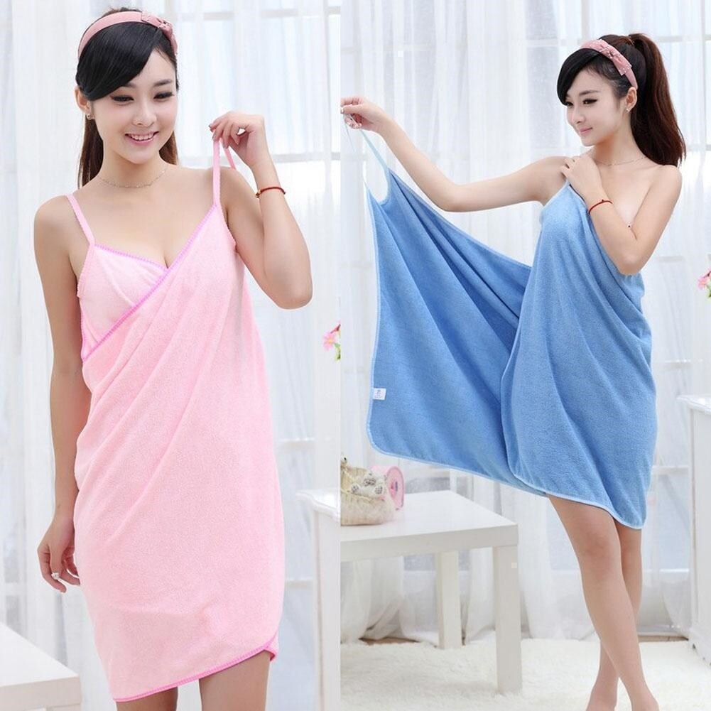【Fire Hot】 Wearable Microfiber Bathrobe Woman Shower Female Soft Bath Towel for Adults for Home Textiles Bath and Sauna Towels Fast Drying