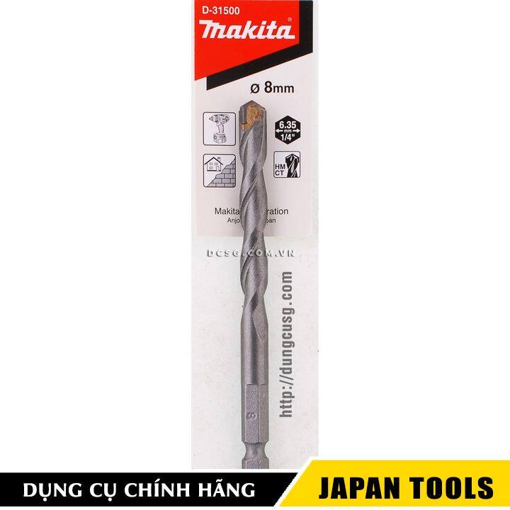 Mũi khoan tường 8.0x10mm chuôi lục giác makita d-31500 | japan tools