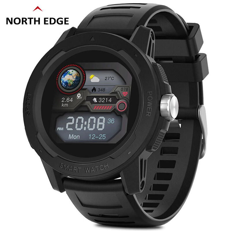 Đồng Hồ Thông Minh NORTH EDGE Mars 2, Máy Đo Nhịp Tim Chống Nước IP68 Cho Nam Nữ Máy Theo Dõi Giấc Ngủ Đồng Hồ Thể Thao Ngoài Trời Điều Khiển Nhạc Chạy Bộ (Trắng)