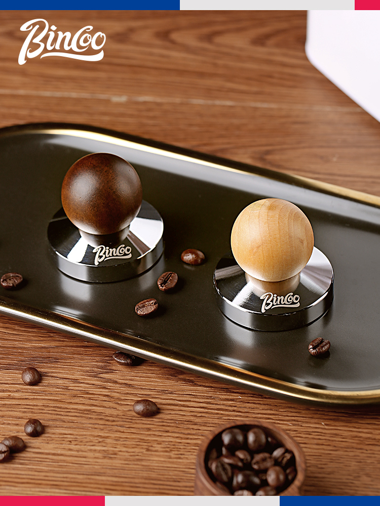 Bincoo Italian coffee machine stainless steel powder hammer solid wood handle powder press mini cute accessories 51/58mm