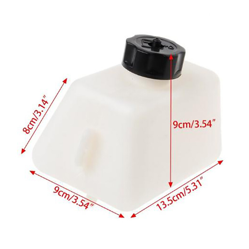 Zhantong 1 chiếc bình xăng xe máy bằng nhựa màu trắng cho xe mô tô mini xe đạp địa hình