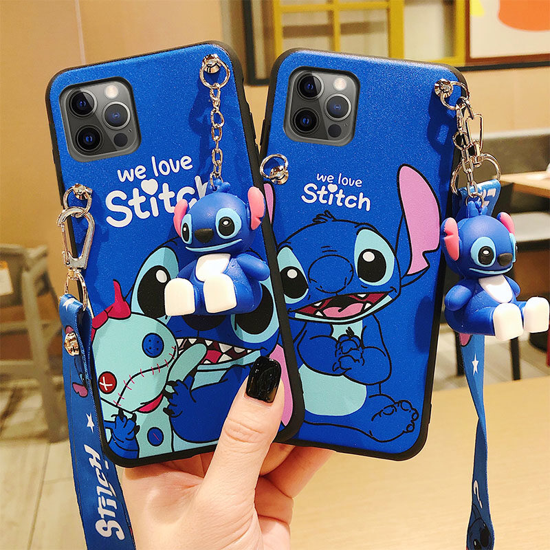 For OPPO A15 / OPPO A15s / CPH2185 / CPH2179 Phone Case Cartoons Lilo   Stitch Softcase Shockproof Casing Doll Cellphone Holder Lanyard | Lazada PH