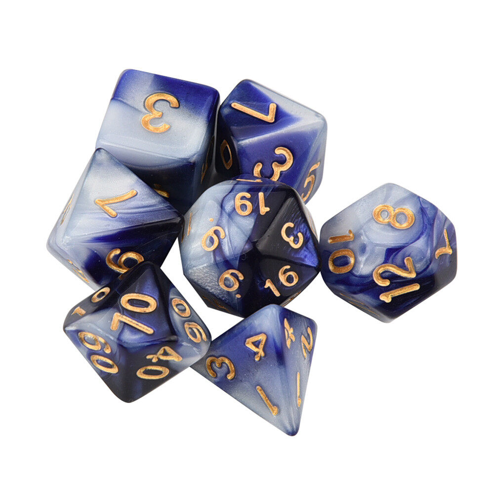 (สำหรับสต็อก) 7ชิ้น/เซ็ตเกม TRPG Dungeons & Dragons Polyhedral D4-D20หลายด้านลูกเต๋าอะคลีลิค) Bessidess