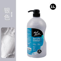 Mont Marte 1L ต่อขวดสตูดิโอสีอะคริลิคโลหะกันน้ำผนังภาพวาดเม็ดสีอะคริลิสำหรับภาพวาดอุปกรณ์ศิลปะ