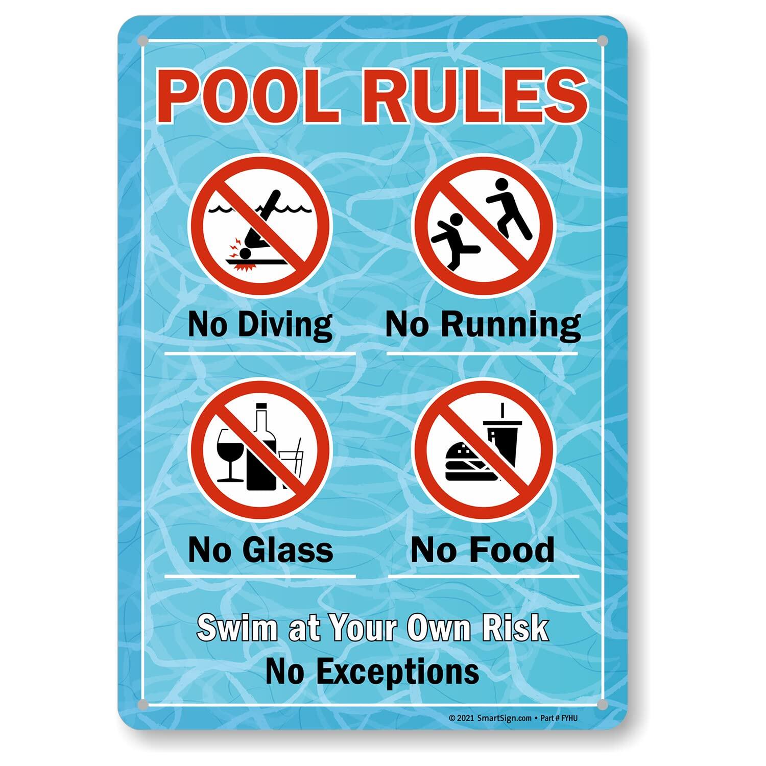 Shop Pool Rules Sign Diving with great discounts and prices online - Aug  2022 | Lazada Philippines