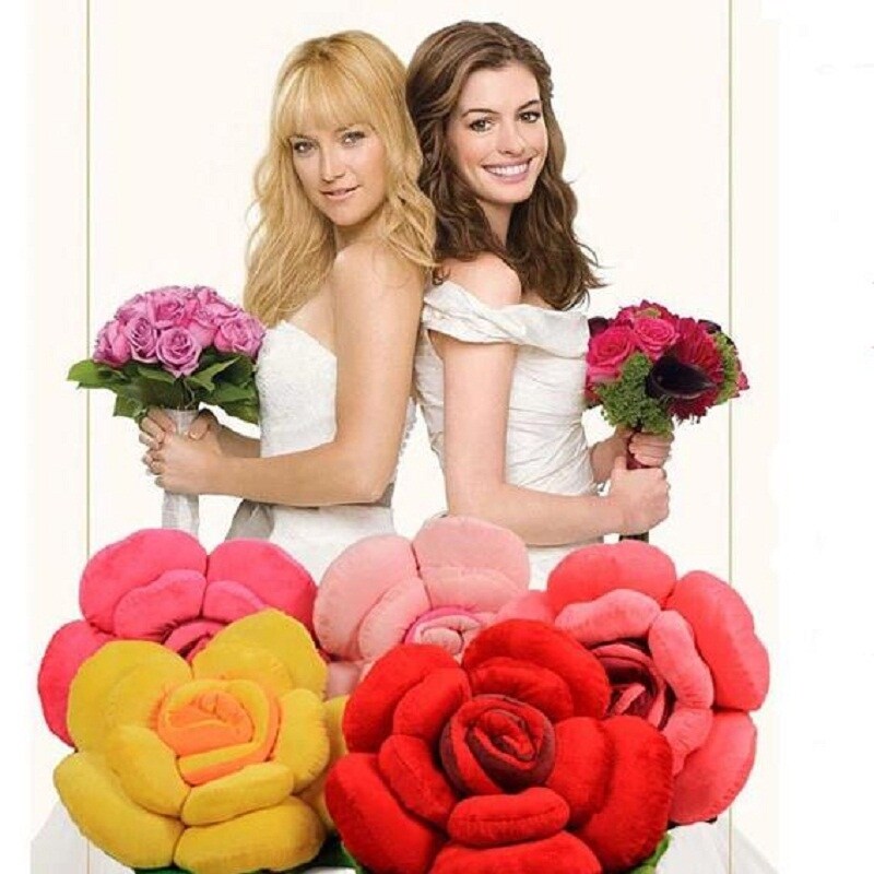 {hot} Beautiful Rose Cushion Home Wedding Decorative Pillows Sofa Cushion Throw Pillow cojines Valentine 39;s Day Lovers Gift coussin ราคา 686 บาท*ส่งฟรี