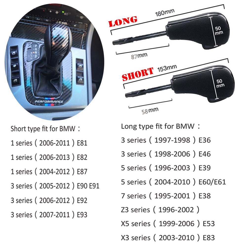 Cần sang số tự động ngắn cần sang số xe hơi cho bmw e81 e82 e87 e90 e91 e92 e93 e36 e38 e39 e46 z4 z3 e53 e60 x5 x3