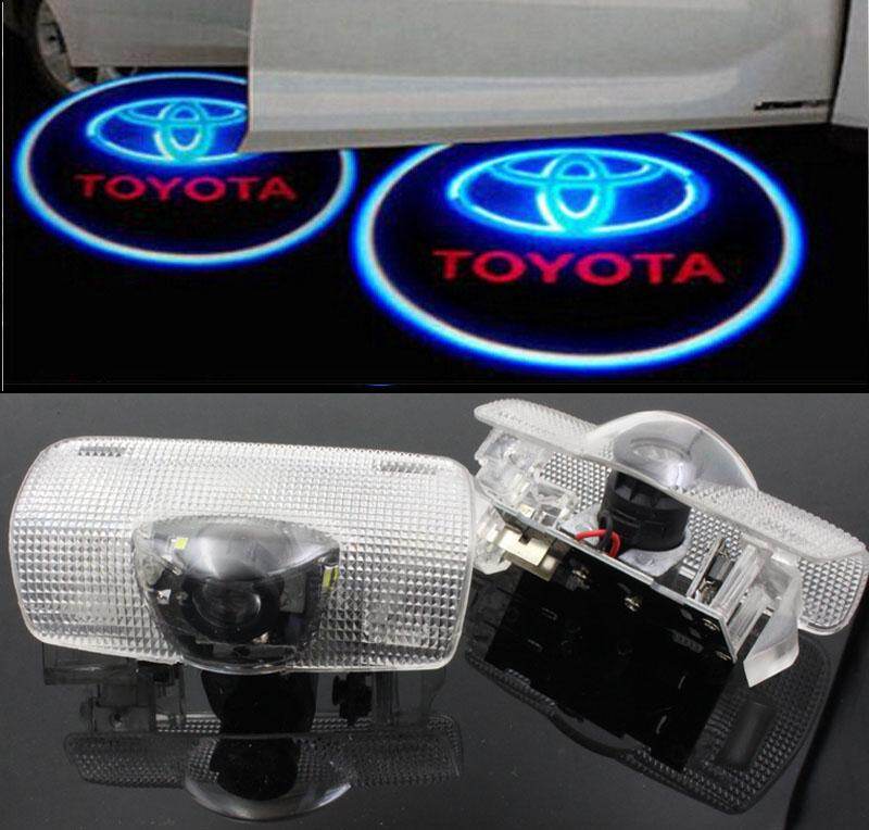 2X Led CỬA Xe Ánh Sáng Cho Toyota Logo Ánh Sáng Cho Land Cruiser Prado HighLander Camry Avalon Prius Venza 4 Runner Chào Mừng Ánh Sáng Phụ Kiện
