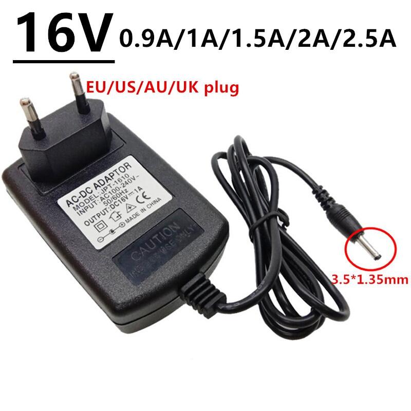 Bộ Chuyển Đổi Nguồn Ac Dc 16 V 3.5*1.35Mm Bộ Chuyển Đổi Nguồn Ac/Dc Bộ Chuyển Đổi 16 Vôn Bộ Chuyển Đổi Nguồn Ac/Dc 0,9a 1A 1,5A 2A 2,5A