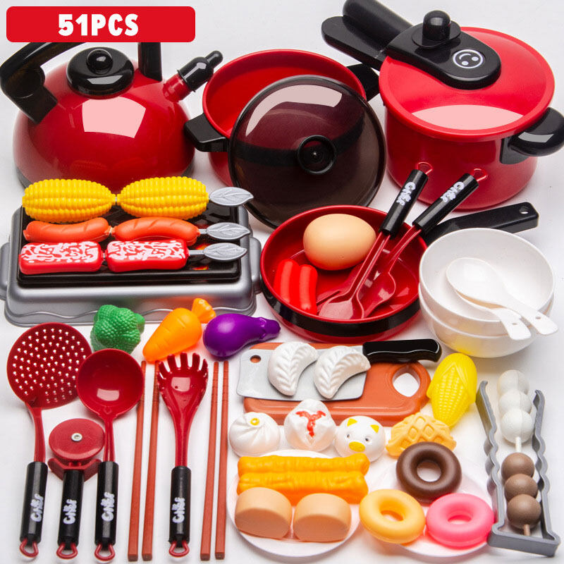 [Basic & Life Skills Toys Children's Play House Simulation Kitchen Toys Cooking Meal for Boys and Girls Baby Cutting Fruit and Cooking Set,Basic & Life Skills Toys Children's Play House Simulation Kitchen Toys Cooking Meal for Boys and Girls Baby Cutting Fruit and Cooking Set,]