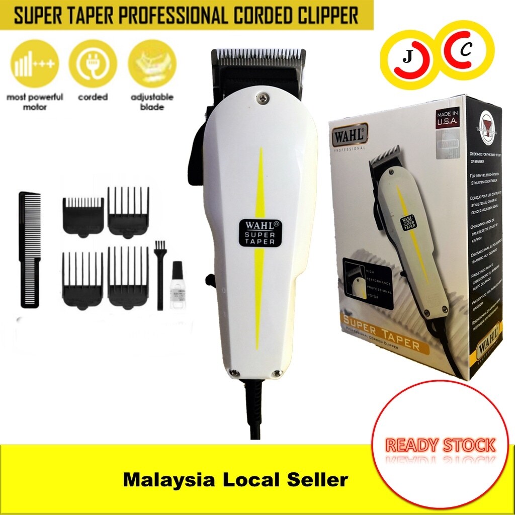 NEW WAHL Super Taper Professional Trimmer Hair Clipper Shaver Power Cord  Mesin Gunting Rambut WAHL | Lazada
