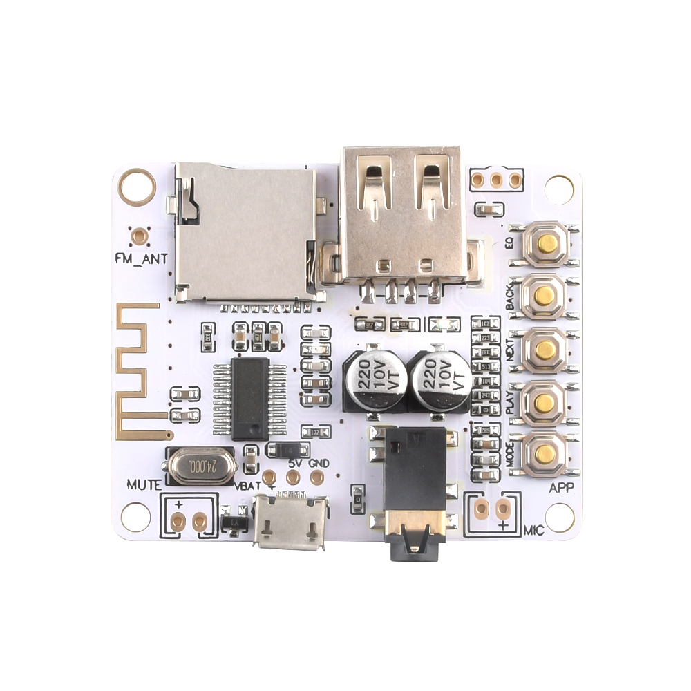Bảng mạch thu âm thanh micro usb dc 5v bộ khuếch đại bluetooth thẻ tf máy phát giải mã