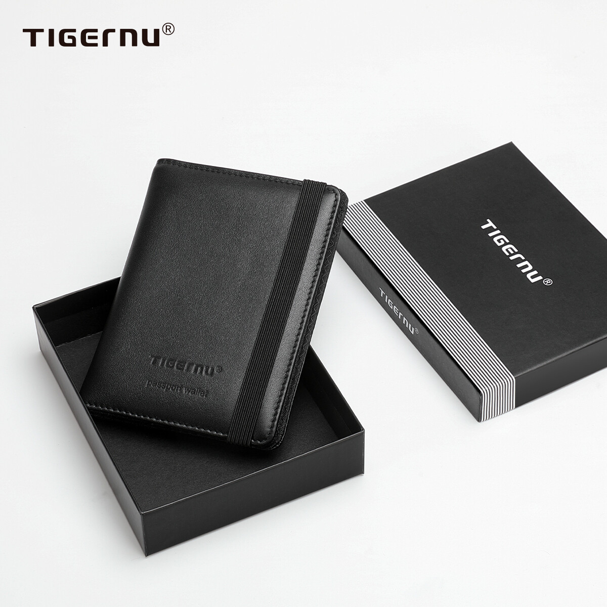 Bao Hộ Chiếu Doanh Nhân Tigernu 8005, Thẻ & ID Nam Bảo Vệ Chống Trộm RFID Ví Da Thật Cho Túi Nam Nam Ví