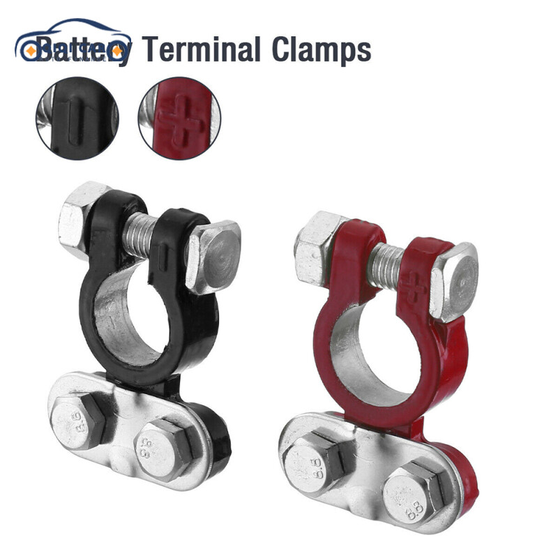 2 Pcs Ắc Quy Xe Đầu Nối Dẫn Điện Tích Cực Và Tiêu Cực Cực Bài Nặng Nhiệm Vụ Kẹp Clip Thiết Bị Đầu Cuối Đống Đầu【fast】