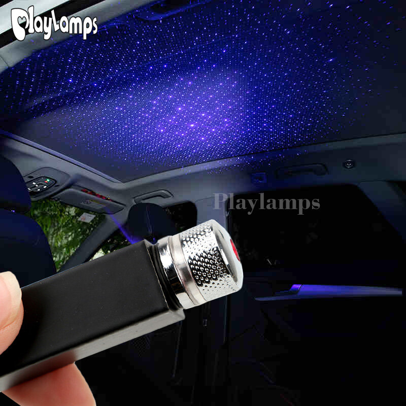 Đèn LED Mini Hình Ngôi Sao Trên Nóc Xe Hơi Máy Chiếu Đèn Trang Trí USB Đèn Trang Trí Trần Nhà Không Khí Điều Chỉnh Được