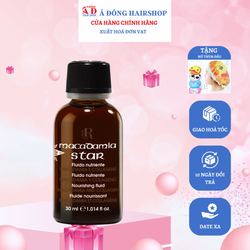 Tinh dầu dưỡng tóc rr line macadamia star oil italia 30ml
