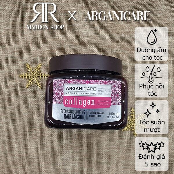 Kem ủ dưỡng tóc Arganicare Collagen Reconstructuring Hair Masque 500ml