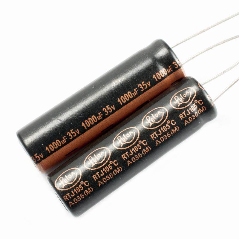 1 chiếc, tụ điện điện phân đài loan lelon 35v 1000uf 10x35mm 105 ° c